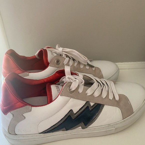 Selling gently used Zadig and Voltaire flash lightning bolt sneakers size 40! - Picture 6 of 7